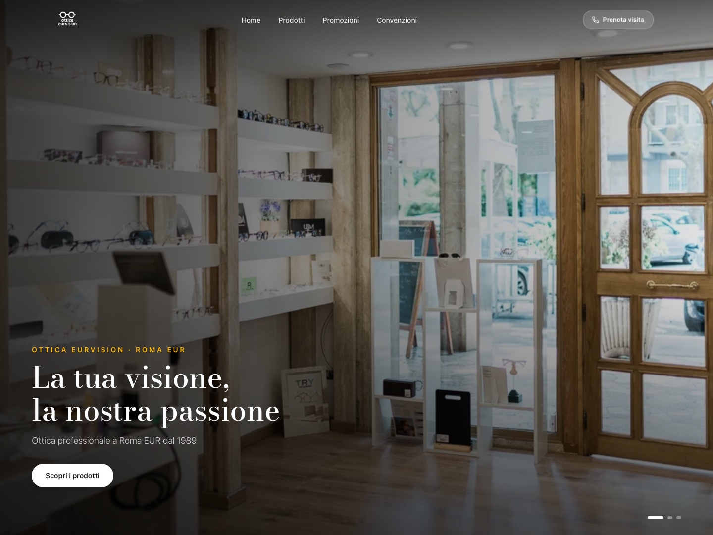 Ottica Eurvision website preview